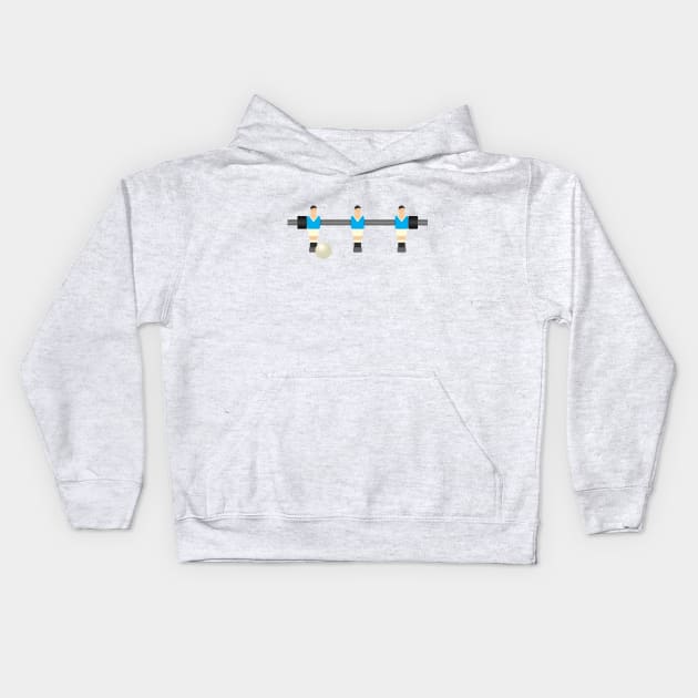 Foosball Blue Kids Hoodie by GloopTrekker